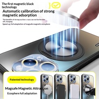 Coques de téléphone portable de luxe premium en acrylique anti-chute avec support magnétique de refroidissement intégral pour 16 Pro Max et protection d'appareil photo