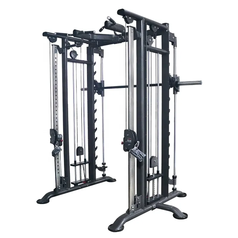 Commercial Multi Functional Trainer Smith Machine Fitness Equipment For Bodybuilding