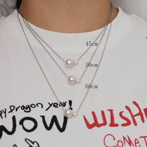 Collier pendentif en perles d'Akoya d'eau de mer Lulu Tong Light Luxury 7,5-8 mm avec poudre de fleurs de cerisier, chaîne de clavicule en or 18 carats - Product Image 5