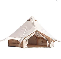 Tente yourte gonflable personnalisée en Oxford, résistante au vent et à l'eau, pour l'extérieur, ouverture rapide quatre saisons, double ouverture, diamètre 4M, camping