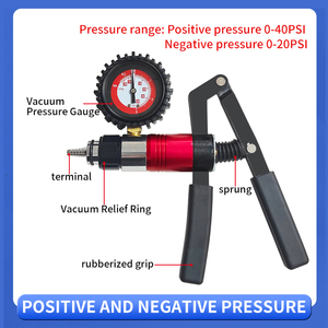 21 pçs medidor de pressão de bomba de vácuo portátil, medidor de drenagem de fluido de freio, medidor de vácuo automotivo de dupla finalidade - Product Image 3