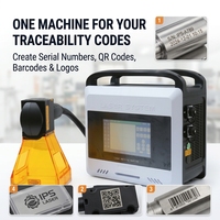 Marqueur laser à fibre portable 30W sur batterie pour la traçabilité des numéros de série sur les lignes de fabrication de tuyaux métalliques d'extérieur