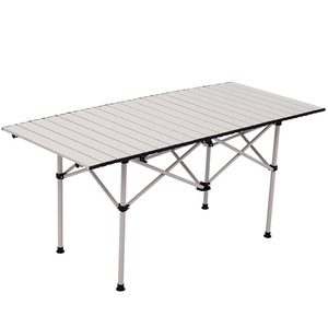 Custom Outdoor <b>Round</b> <b>Folding</b> <b>Table</b> for Picnic BBQ Camping With Aluminum Frame Carbon Steel Material Outdoor Furniture <b>Table</b> - Product Image 1
