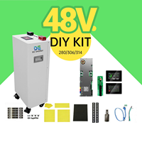 Kit DIY comprenant un écran LCD JK BMS, une batterie Lifepo4 280Ah 48V, un rack de batterie personnalisable, haute capacité