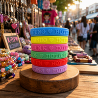 Bracelets en silicone personnalisés avec logos en relief - Colorés et durables pour les événements, les promotions et les cadeaux