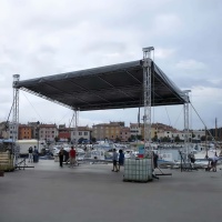 Soporte de Lámpara Decorativo Personalizable, Estructura de Techo, Soporte de Exhibición Portátil de Aluminio para Conciertos al Aire Libre