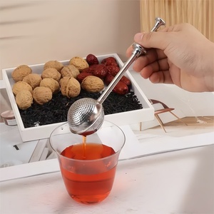 Infuseur à thé réutilisable en acier inoxydable à long manche, filtre à mailles fines pour tasse et théière - Product Image 4