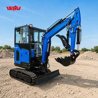 Mini-excavatrice sur chenilles 360 degrés avec moteur japonais, 1 tonne, 2 tonnes, 3,5 tonnes, 1,6 tonne, pour usage domestique, fabriquée en Chine