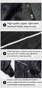 Chubasquero con capucha unisex, ropa de seguridad reflectante de una pieza, monos impermeables aislados para uniforme de trabajo protector - Product Image 4