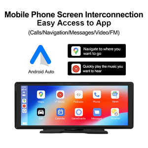 Écran Carplay sans fil pour voiture Dash Cam <span class=keywords><strong>Car</strong></span> Player 9.3 Inch Portable Carplay & Android Auto <span class=keywords><strong>Car</strong></span> <span class=keywords><strong>Stereo</strong></span> avec caméra de recul 1080p - Product Image 3