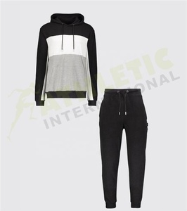 Survêtements à capuche légers en coton biologique 100 % coupe régulière contrastée MAN Sport - Vente en gros de tenues de sport athlétiques - Product Image 3