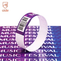 Bracelets en papier promotionnels en gros pour concerts, événements, entrées, à usage unique, avec logo personnalisé