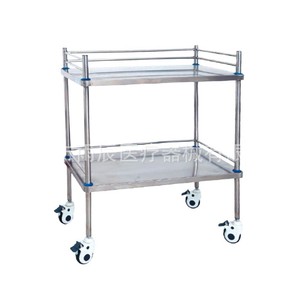 Carrito de Instrumentos de Acero Inoxidable de Doble Capa Xin Yuchen, 670x450x900mm, Carrito de Almacenamiento Médico Quirúrgico - Product Image 4
