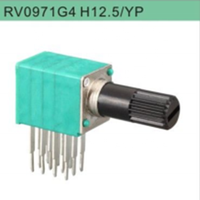 Potentiomètre rotatif à double bande à film de carbone de 9mm A20K B203 10K 100K horizontal à montage sur circuit imprimé 6 broches