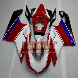 Cuerpo de inyección para <span class=keywords><strong>DUCATI</strong></span> <span class=keywords><strong>848</strong></span> 1098 1198 CC S R 07 08 09 10 11 12 18LQ.13 848R 2007 2008 2009 2010 2011 2012 Rojo blanco <span class=keywords><strong>Carenado</strong></span> - Product Image 6