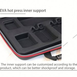 Custom Hard Shell EVA Carrying Case Tool Bag Wireless Interphone <b>Storage</b> Case Waterproof Leather Walkie Talkie Pouch Bag Case - Product Image 6