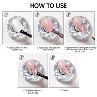 Fournisseur OEM de gel à ongles BOZLIN 5ml Gel à ongles métallique haute densité couleur argent miroir chrome 3D