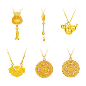 สร้อยคอเข็มทิศแปดสมบัติทองคำแท้ 24K ทองคำบริสุทธิ์ <span class=keywords><strong>999.9</strong></span> ปรับน้ำหนักได้ เครื่องประดับเสริมดวงโชคลาภ - Product Image 6