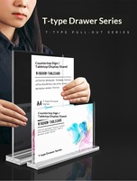Support de signalisation LED en acrylique personnalisé pour table avec base lumineuse pour affichage de menus de restaurant, bar, promotion et publicité