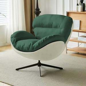 Mecedora moderna de lana de cordero con marco de madera maciza y patas de metal para el hogar o el hotel para la sala de estar o el dormitorio - Product Image 5