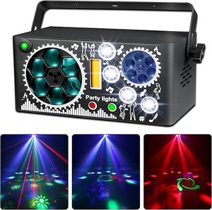 Ysh Laser DJ ánh sáng LED chùm gobo bánh xe hiệu ứng đèn sân khấu Disco DMX cho Đảng Điều khiển từ xa âm thanh kích hoạt Câu lạc bộ ánh sáng - Product Image 1