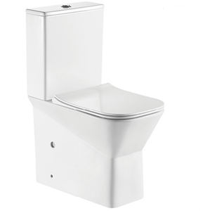 Hot Selling Rimless Two-Piece Bathroom <strong>Toilet</strong> with Flush Pipe Component - Product Image 1