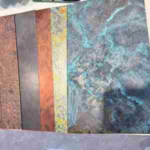Placa Decorativa de Acero Inoxidable con Acabado Cobre Antiguo EX309 para Revestimiento de Paredes - Product Image 3