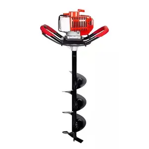 52cc Gasoline Post Hole Digger Soil Digging Machine Earth Auger With Ground Drill