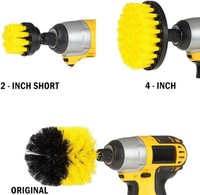 Brosse d'épurateur électrique populaire de 3 pièces du kit de perceuse pour nettoyer la salle de bain, la baignoire, les carreaux, etc.