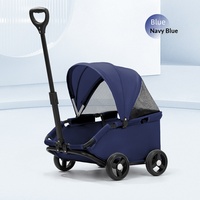 Carrito de Paseo para Mascotas Pequeñas, Mejorado con Parasol, Apto para Perros y Gatos Pequeños, para Uso en Exteriores
