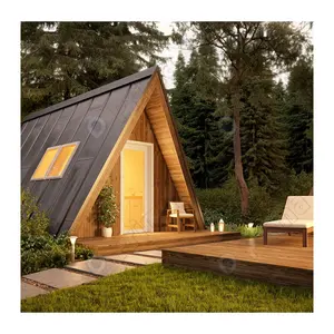Kits de cabina de madera para casa prefabricada, cabaña de madera, muy Favorable, directo de fábrica
