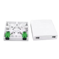 Boîtier de bureau/boîtier terminal à fibre optique de type 86, panneau de prise fibre optique 2 cœurs, adaptateur SC, rosace optique FTTH