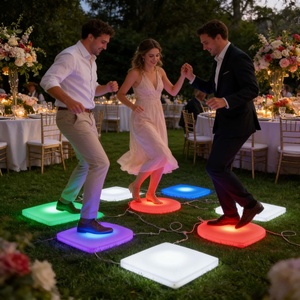 Luz LED de Matriz para Pista de Baile, Activa, Sensible a la Presión, Interactiva, Color Blanco Cálido, IP65, DMX512, 16 Colores, Regulable, para Jardín - Product Image 1
