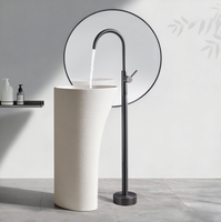 Robinet de baignoire autoportant noir, le meilleur, portable, avec douchette à main et mitigeur de bain, ensemble complet