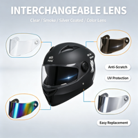Casque de moto intégral ABS à double visière, nouvelle coque homologuée DOT pour hommes, style décontracté