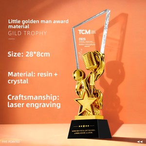 Trophée en verre de cristal sur mesure UV Eco-Friendly Creative Annual Meeting Competition Award Commémorative Children's Emcee Speech - Product Image 6