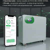Batterie solaire LiFePO4 51,2 V 300 Ah 15 kWh avec communication CAN, démarrage noir et UPS pour la sauvegarde hybride hors réseau