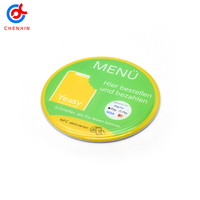 Etiqueta NFC Redonda Cuadrada de 100*100mm con Adhesivo Epoxi para Menú, Resistente al Agua, 13.56MHz, Impresión QR Personalizada, Etiqueta NFC para Pedidos en Restaurantes Interiores