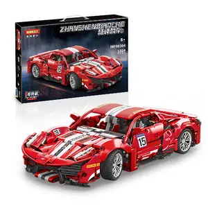 MY88304 1/14 échelle High-tech RC Ferrari rouge Super Sport voiture modèle blocs de construction ensemble assembler des briques jouets pour enfants cadeaux