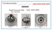 Ensemble de roue motrice en aluminium KINON en gros, pièce de rechange pour poulie d'embrayage secondaire de véhicule tout-terrain Kawasaki 1000, OEM