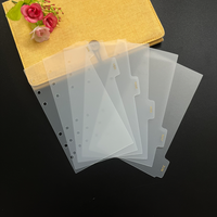 Classeur à anneaux transparent en plastique PP avec intercalaires de rechange A4 A5 A6 A7 B5