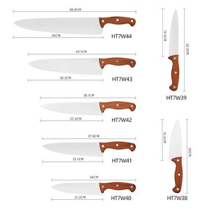木製ハンドル付きの新しい高品質シェフ用ナイフ、さまざまなサイズとスタイルで利用可能 - Product Image 3
