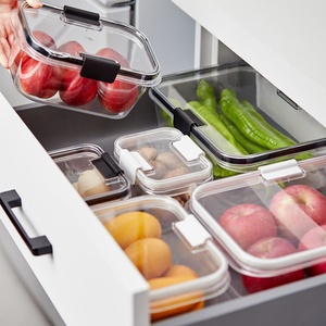 <b>Plastic</b> <b>Container</b> Clear Airtight Kitchen <b>Food</b> Storage Boxes <b>Container</b> Set <b>Food</b> <b>Containers</b> with Lids for Pantry Organization - Product Image 6