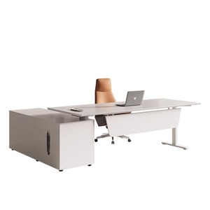 Mobilier de <span class=keywords><strong>bureau</strong></span> haut de gamme de luxe réglable Design moderne Boss CEO Desk Computer Table President Executive Lifting Desk - Product Image 5