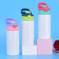 Botol Minum Anak Grosir DIY Sublimasi Polos, Dinding Ganda Lurus Sus304, Terisolasi