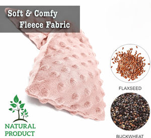 Coussin chauffant micro-ondable en graines de lin pour le cou, enveloppement aromathérapeutique lesté à la lavande, chaleur humide profonde et thérapie par le froid pour la douleur - Product Image 3