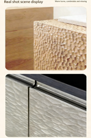 Panneaux muraux en placage de bois texturé 3D à faible émission de formaldéhyde E0, chêne blanc/noyer, MDF ondulé, panneaux décoratifs intérieurs pour salle de sport
