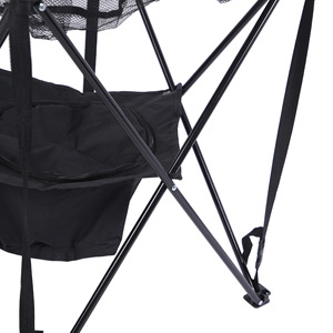 Outdoor Folding Square <b>Table</b> 56x56x63cm Durable Lightweight Black For Camping <b>Barbecue</b> Fishing Park Use - Product Image 2