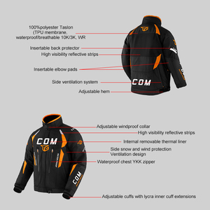 Chaqueta de Motocross Personalizada para Nieve, con Aislamiento y Ventilación, para <span class=keywords><strong>el</strong></span> Motociclista Moderno - Product Image 3