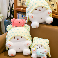 Peluches ours dodues avec foulard de 8 pouces, fabrication de jouets en peluche personnalisés, jouets en peluche pour Noël, jouets en peluche pour machine à griffes